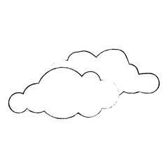 cloud icon over white background vector illustration