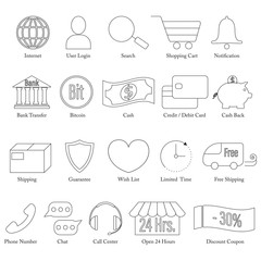 Set of E-Commerce Line Icon Editable Stroke