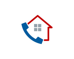 Home Call Icon Logo Design Element