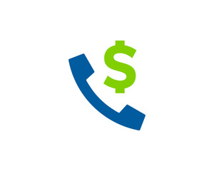 Money Call Icon Logo Design Element