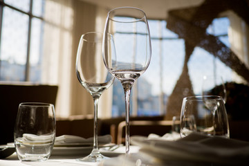 dish spoon fork on table at restaurant