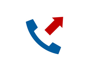 Outgoing Call Icon Logo Design Element
