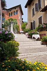 Fototapeta na wymiar A characteristic view of Gardone Riviera, a little italian town on Garda Lake. Italy
