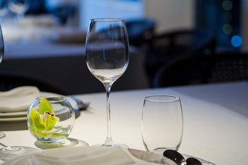 dish spoon fork on table at restaurant