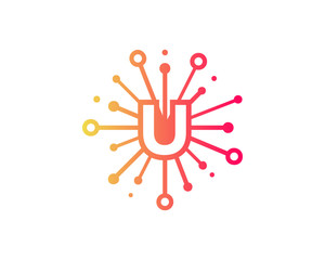 Share Letter U Icon Logo Design Element