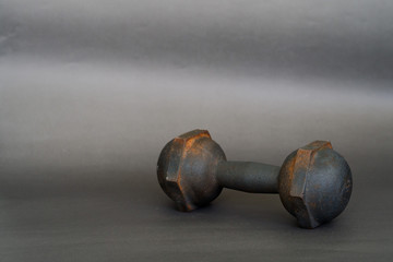 Fitness equipment and accessories with dumbbells.Fitness concept.