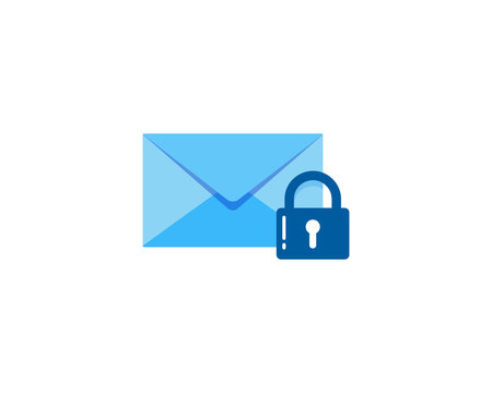 Lock Mail Icon Logo Design Element