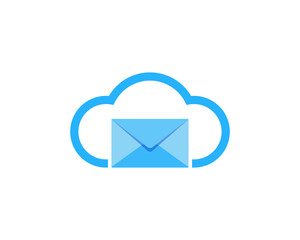 Cloud Mail Icon Logo Design Element