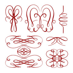 Vector calligraphy elements.