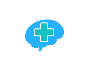 Medicine Brain Icon Logo Design Element