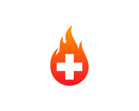 Fire Medicine Icon Logo Design Element