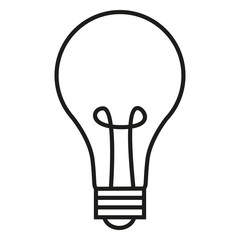 Vector Single Outline Icon - Lightbulb