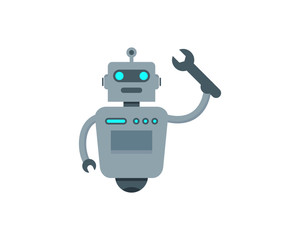 Robot Repair Icon Logo Design Element