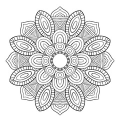 Beautiful mandala desing flower design indian vector icon