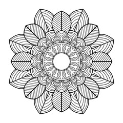 Beautiful mandala desing flower design indian vector icon