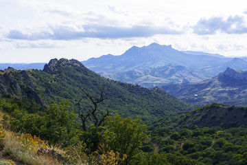 Beautiful mountains in the Kara-dag reserve, Koktebel, Crimea