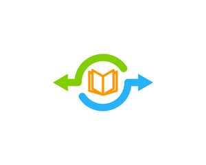 Book Share Icon Logo Design Element