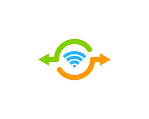 Wifi Share Icon Logo Design Element