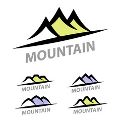 Fototapeta na wymiar mountain hill simple symbol vector