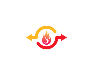 Fire Share Icon Logo Design Element