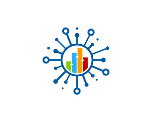 Fototapeta premium Share Report Icon Logo Design Element