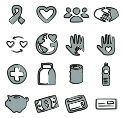 Charity Icons Freehand 2 Color