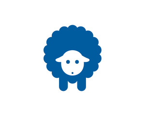 Sheep Sleep Icon Logo Design Element