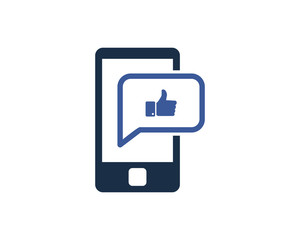 Mobile Like Social Media Icon Logo Design Element