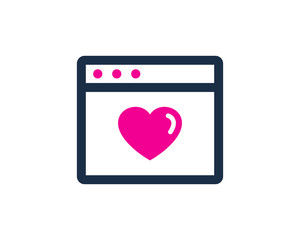 Web Love Social Media Icon Logo Design Element