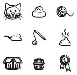 Cat Icons Freehand