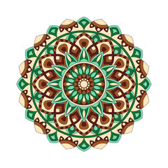 Round mandalas in vector. Abstract design element. Decorative retro ornament. Graphic template for your design