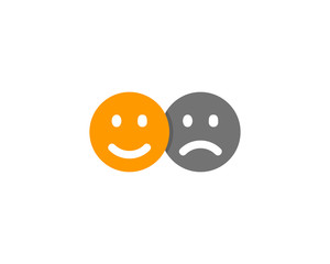 Happy Sad Social Network Icon Logo Design Element