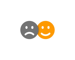 Sad Happy Social Network Icon Logo Design Element