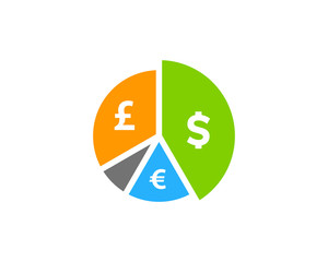 Currency Chart Stock Market Business Icon Logo Design Element