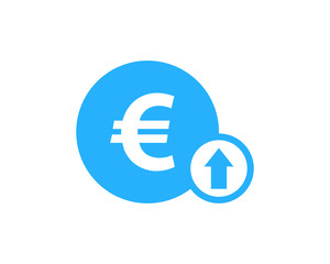 Euro Profit Stock Market Business Icon Logo Design Element