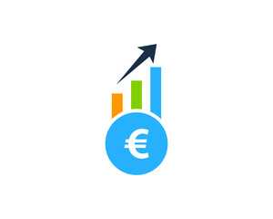 Euro Profit Stock Market Business Icon Logo Design Element