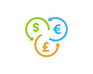Currency Exchange Stock Market Business Icon Logo Design Element