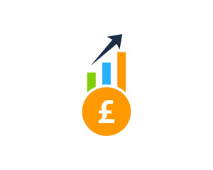 Poundsterling Profit Stock Market Business Icon Logo Design Element