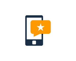 Mobile Rating Testimonial Icon Logo Design Element