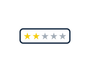 Two Rating Testimonial Icon Logo Design Element