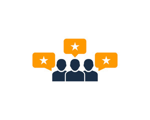 Customer Rating Testimonial Icon Logo Design Element