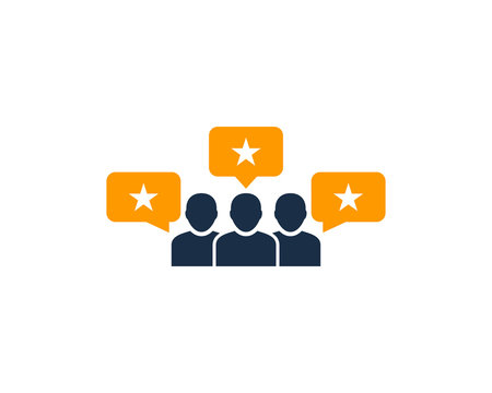 Customer Rating Testimonial Icon Logo Design Element