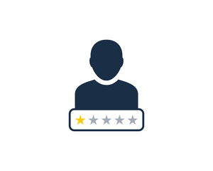 People One Rating Testimonial Icon Logo Design Element