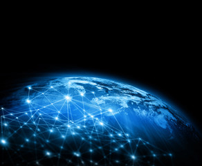 Earth from Space. Best Internet Concept of global business from concepts series. Elements of this image furnished by NASA. 3D illustration