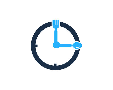 Meal Time Icon Logo Design Element