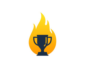 Hot Trophy Icon Logo Design Element