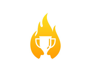 Hot Trophy Icon Logo Design Element