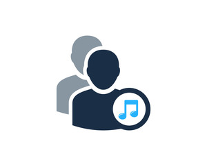 Music Multi User Icon Logo Design Element