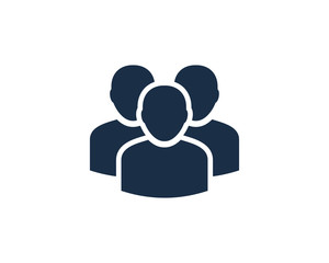 Multi User Icon Logo Design Element