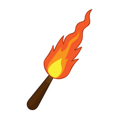 torch isolated illustration on white background